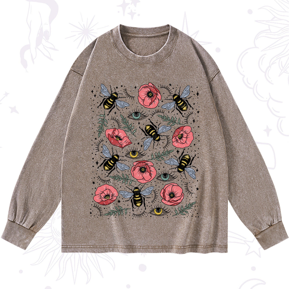 Purplehecate The Bee's Knees Washed Long Sleeve Shirt