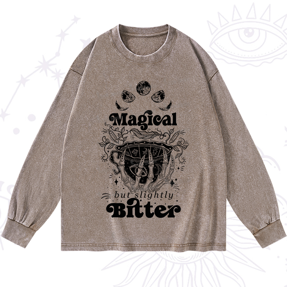 Purplehecate Magical But Slightly Bitter Washed Long Sleeve Shirt