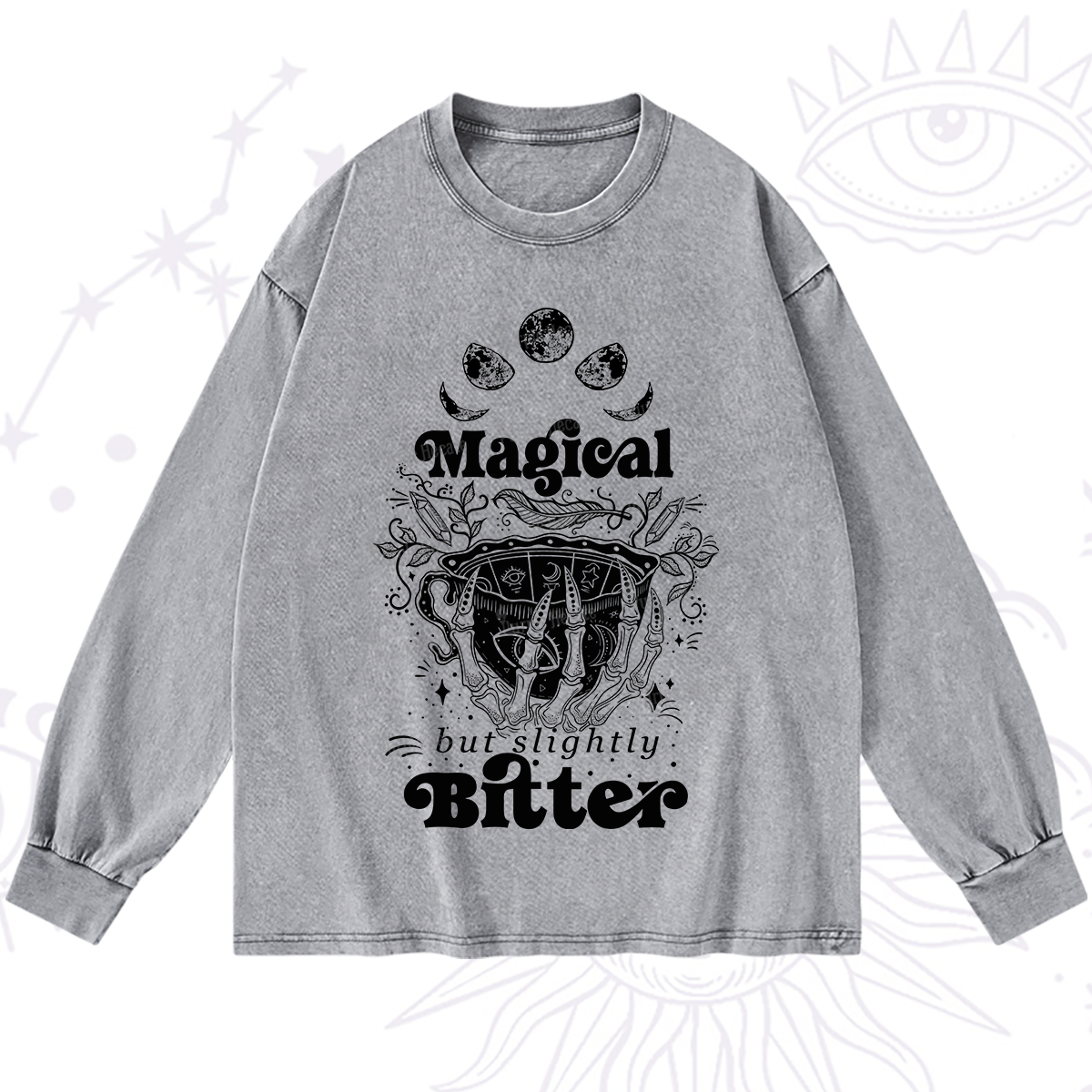 Purplehecate Magical But Slightly Bitter Washed Long Sleeve Shirt