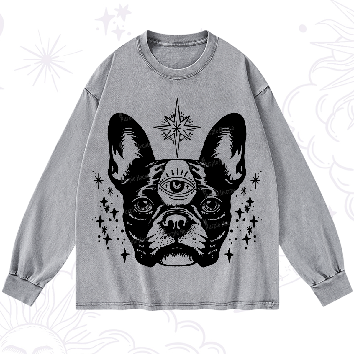 Purplehecate Like A Boss Washed Long Sleeve Shirt