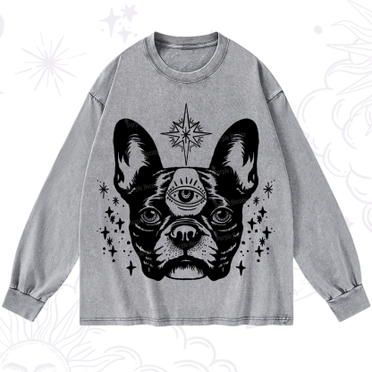 Purplehecate Like A Boss Washed Long Sleeve Shirt