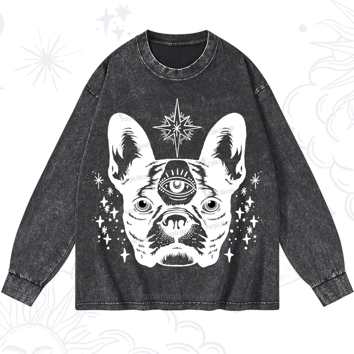 Purplehecate Like A Boss Washed Long Sleeve Shirt