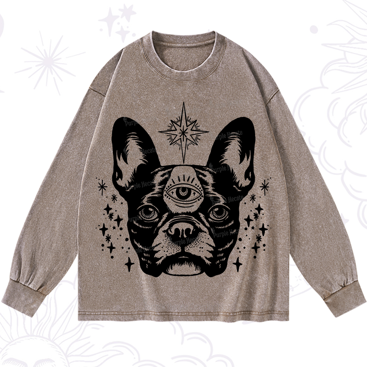 Purplehecate Like A Boss Washed Long Sleeve Shirt