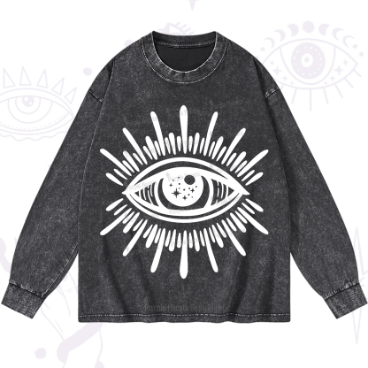 Purplehecate Evil Eye Washed Long Sleeve Shirt