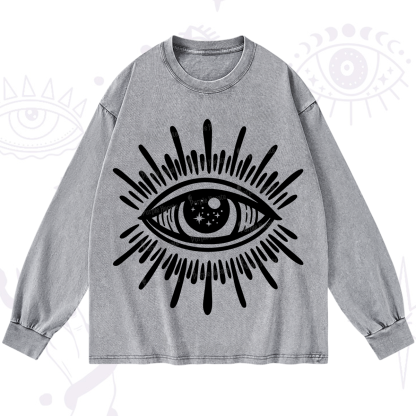 Purplehecate Evil Eye Washed Long Sleeve Shirt