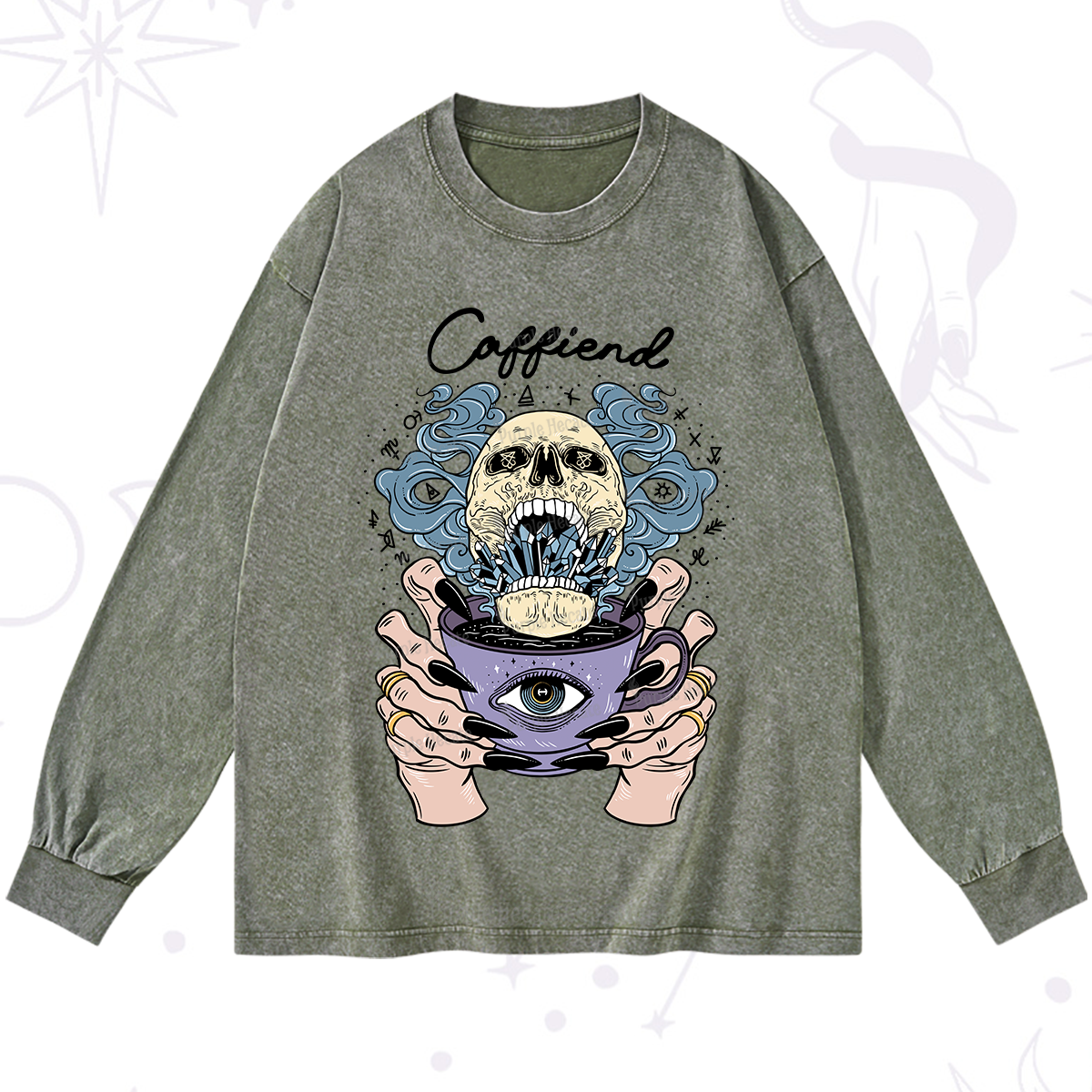 Purplehecate Caffiend Washed Long Sleeve Shirt