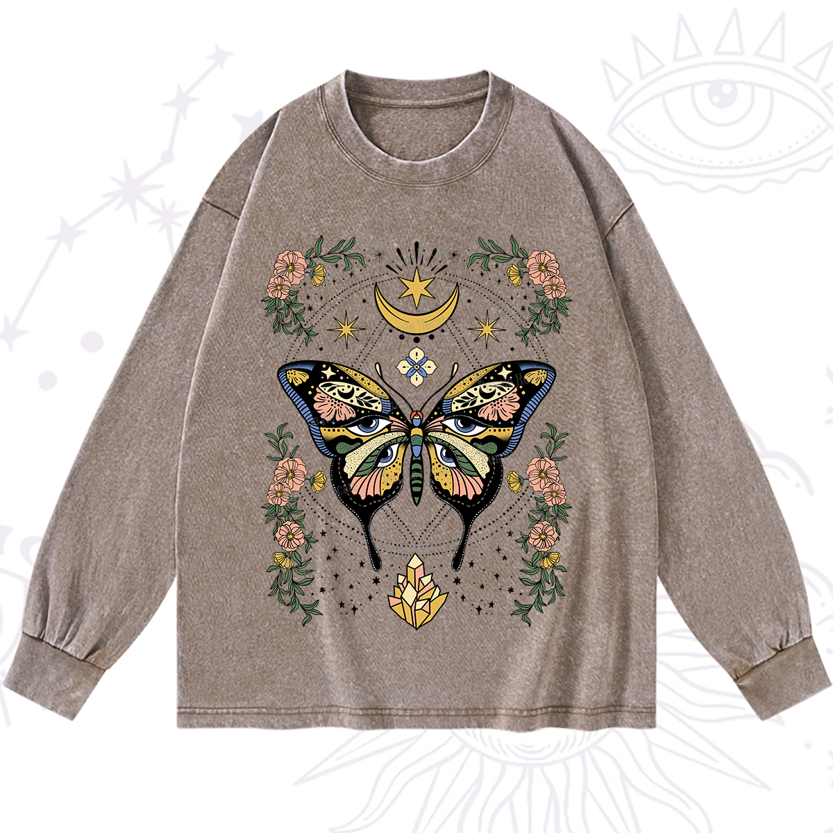 Purplehecate I Am Opening Washed Long Sleeve Shirt