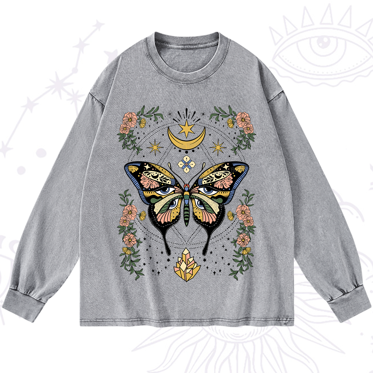 Purplehecate I Am Opening Washed Long Sleeve Shirt