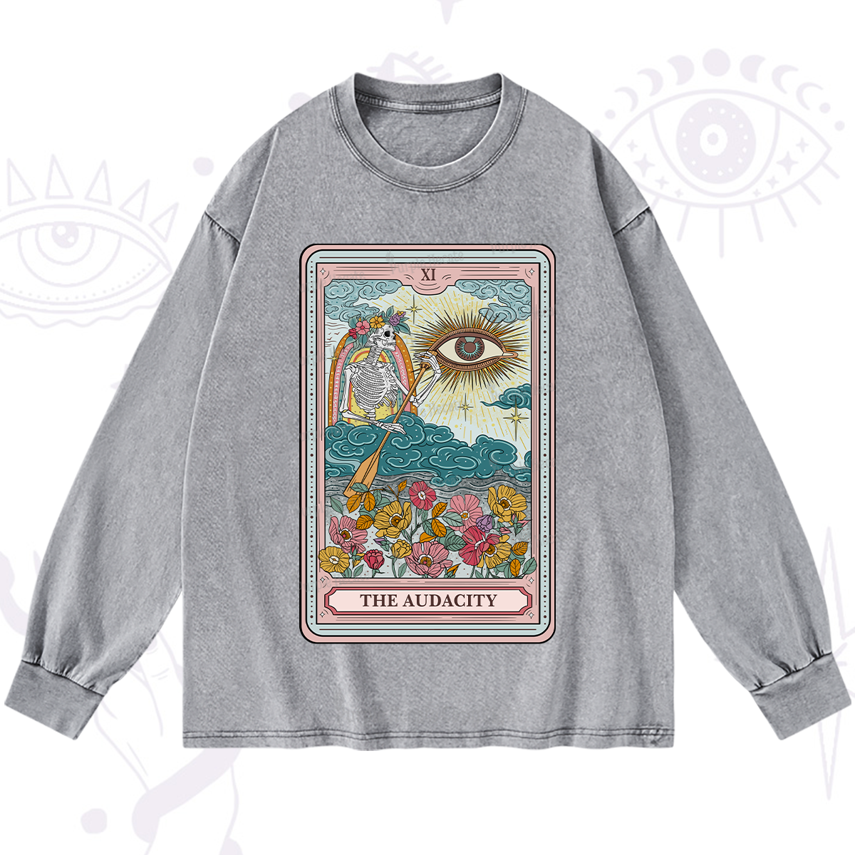 Purplehecate The Audacity Tarot Washed Long Sleeve Shirt