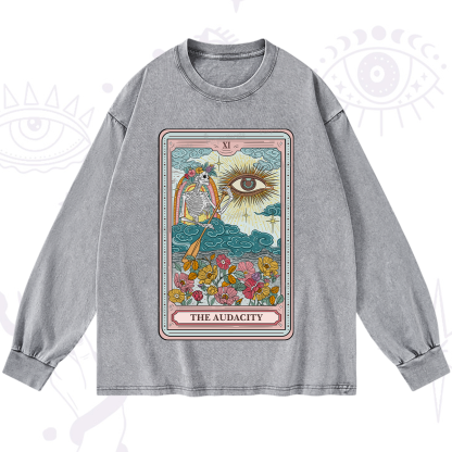 Purplehecate The Audacity Tarot Washed Long Sleeve Shirt