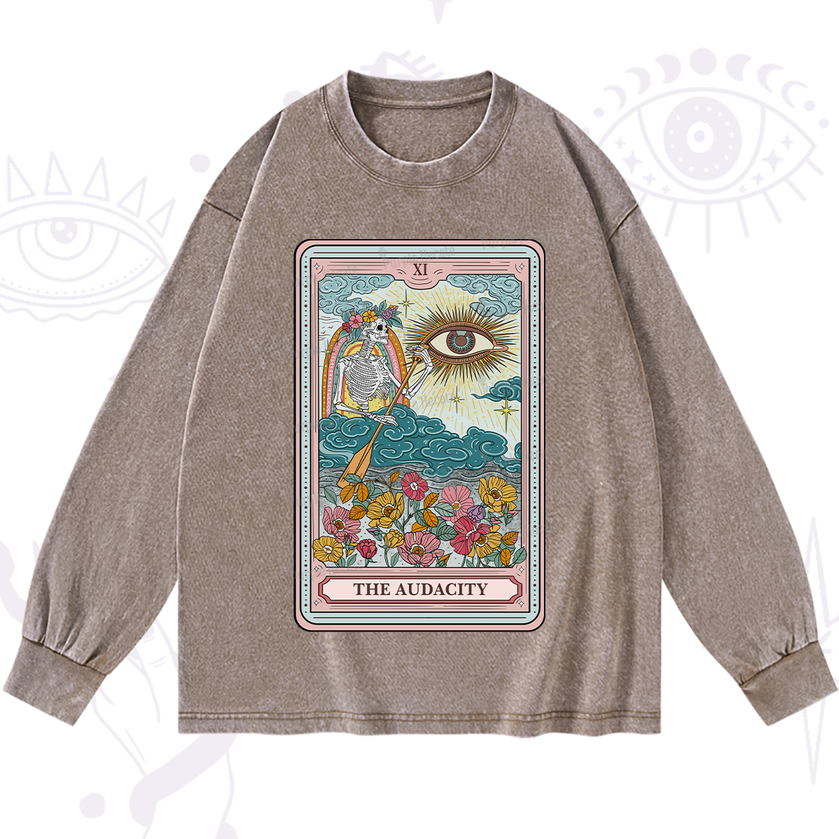 Purplehecate The Audacity Tarot Washed Long Sleeve Shirt