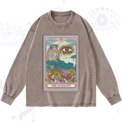 Purplehecate The Audacity Tarot Washed Long Sleeve Shirt