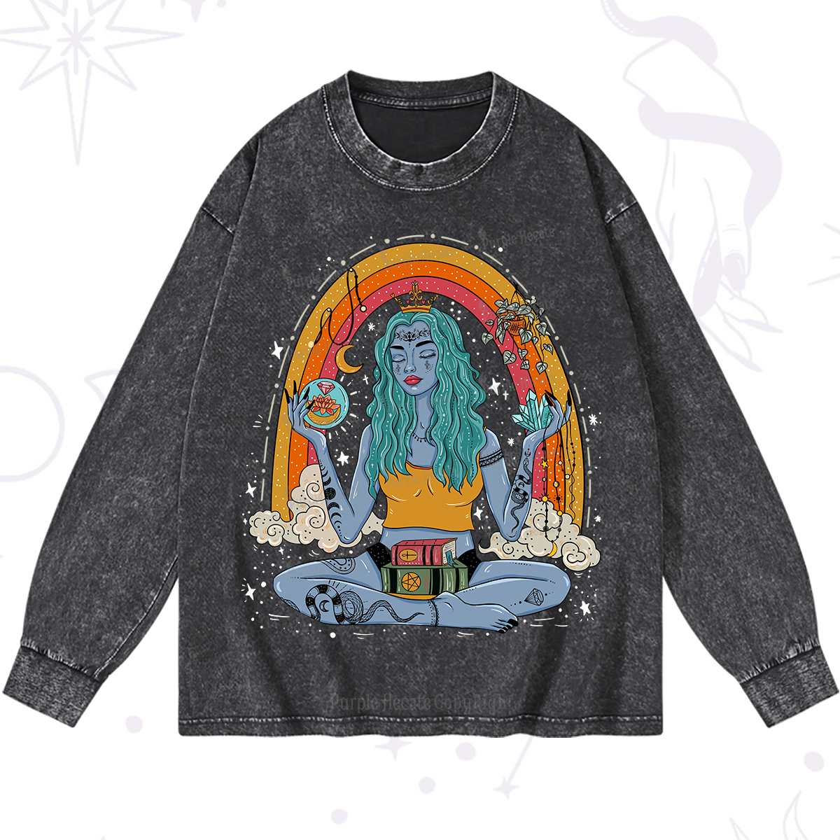 Purplehecate I'm The Queen Of All My Dreams Washed Long Sleeve Shirt