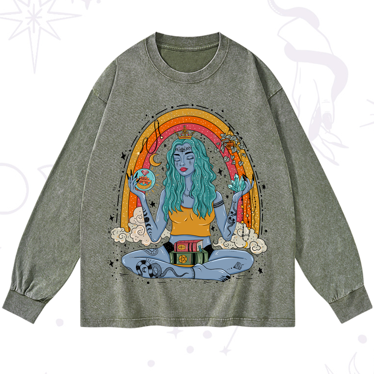 Purplehecate I'm The Queen Of All My Dreams Washed Long Sleeve Shirt