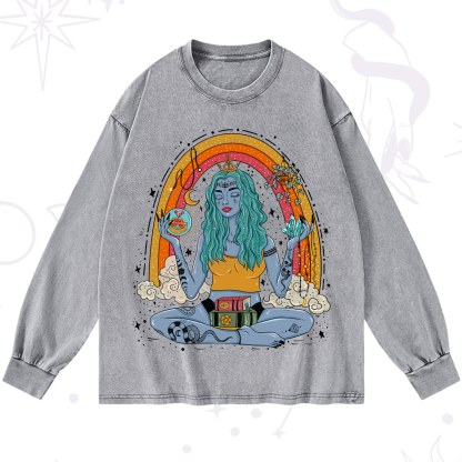 Purplehecate I'm The Queen Of All My Dreams Washed Long Sleeve Shirt