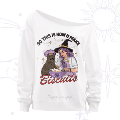 Purplehecate So This Is How You Make Biscuits Off The Shoulder Sweatshirt