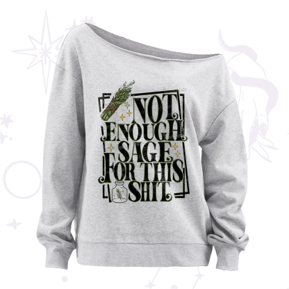 Purplehecate Smudge for This Shit Off The Shoulder Sweatshirt