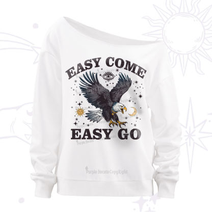 Purplehecate Easy Come Easy Go Off The Shoulder Sweatshirt