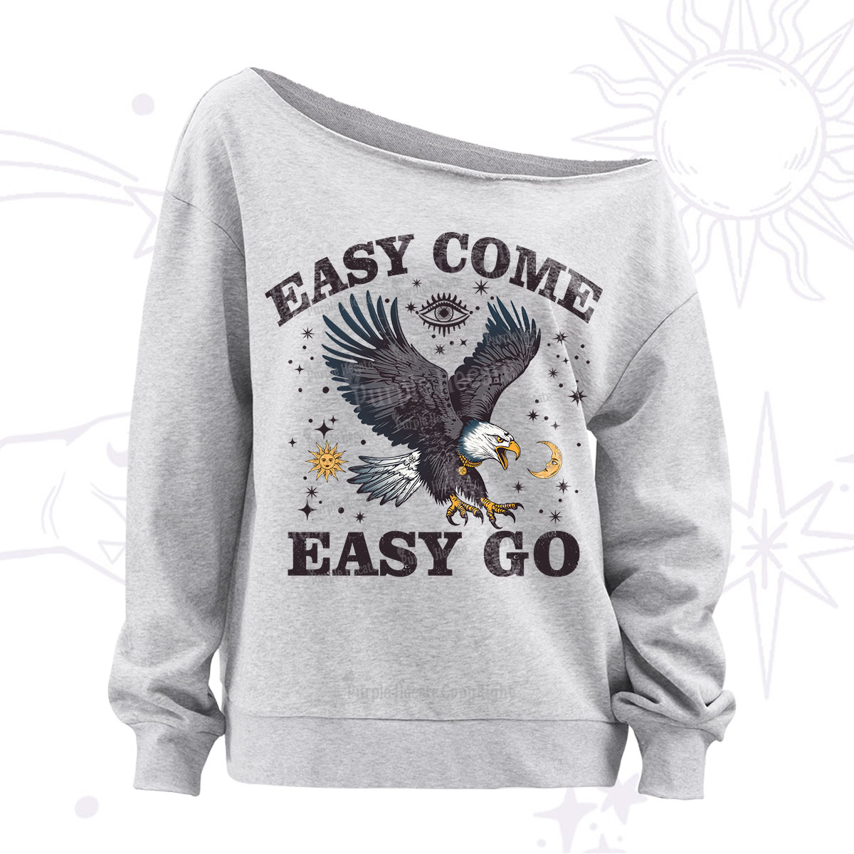 Purplehecate Easy Come Easy Go Off The Shoulder Sweatshirt