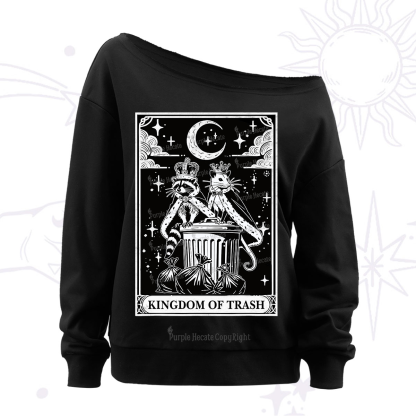 Purplehecate The Kingdom Of Trash Tarot Off The Shoulder Sweatshirt