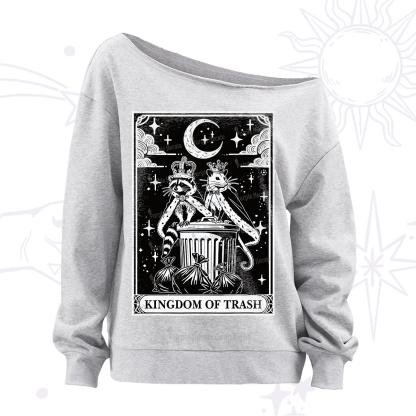 Purplehecate The Kingdom Of Trash Tarot Off The Shoulder Sweatshirt