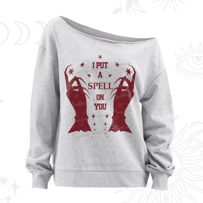 Purplehecate I Put A Spell On You Off The Shoulder Sweatshirt