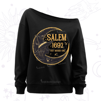 Purplehecate 1692 Salem Witch Off The Shoulder Sweatshirt