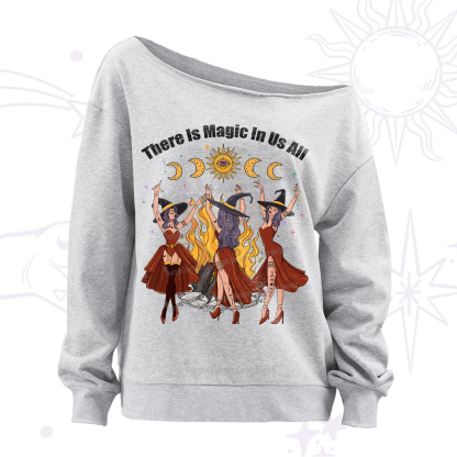 Purplehecate There Is Magic In Us All Off The Shoulder Sweatshirt
