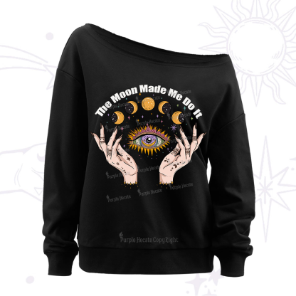 Purplehecate The Moon Made Me Do It Off The Shoulder Sweatshirt