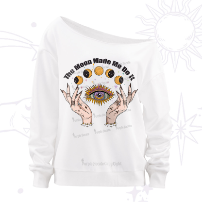 Purplehecate The Moon Made Me Do It Off The Shoulder Sweatshirt