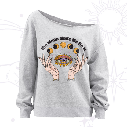 Purplehecate The Moon Made Me Do It Off The Shoulder Sweatshirt