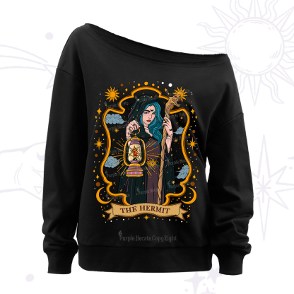 Purplehecate The Hermit Goddess Off The Shoulder Sweatshirt
