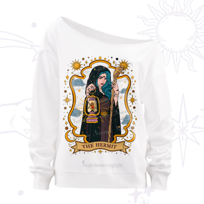 Purplehecate The Hermit Goddess Off The Shoulder Sweatshirt