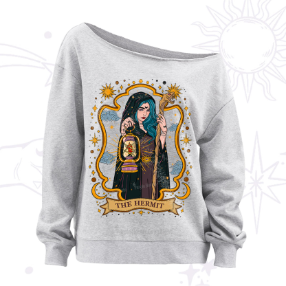 Purplehecate The Hermit Goddess Off The Shoulder Sweatshirt