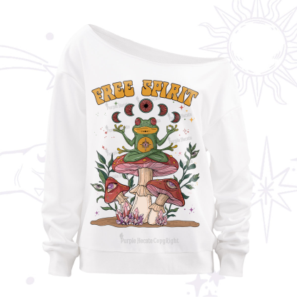 Purplehecate Free Spirit Off The Shoulder Sweatshirt
