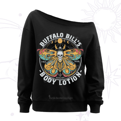 Purplehecate Mystic Butterfly Off The Shoulder Sweatshirt