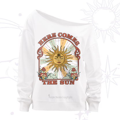 Purplehecate Here Comes The Sun Off The Shoulder Sweatshirt