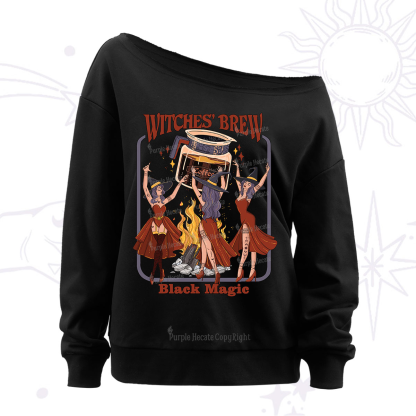 Purplehecate Witches' Brew Off The Shoulder Sweatshirt