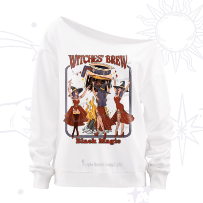 Purplehecate Witches' Brew Off The Shoulder Sweatshirt