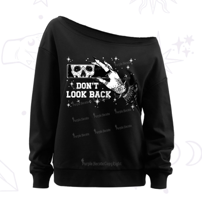 Purplehecate Don't Look Back Off The Shoulder Sweatshirt