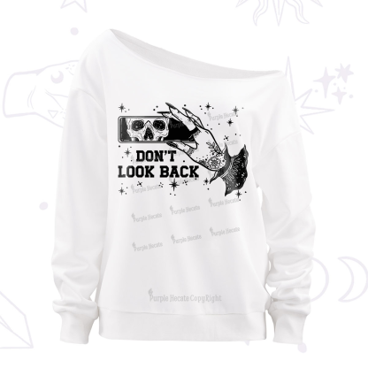 Purplehecate Don't Look Back Off The Shoulder Sweatshirt