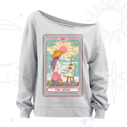 Purplehecate The Artist Tarot Off The Shoulder Sweatshirt