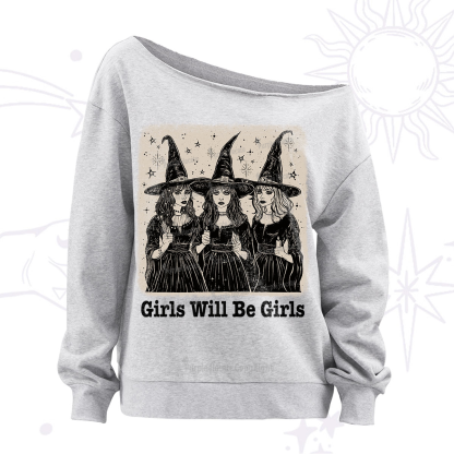 Purplehecate Girls Will Be Girls Off The Shoulder Sweatshirt