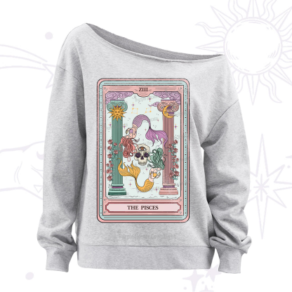 Purplehecate The Pisces Goddess Tarot Off The Shoulder Sweatshirt