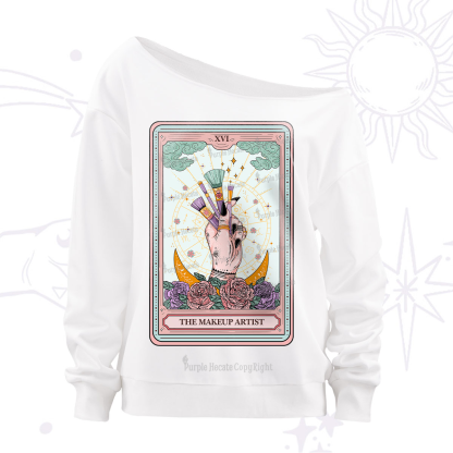 Purplehecate The Makeup Artist Life Tarot Off The Shoulder Sweatshirt