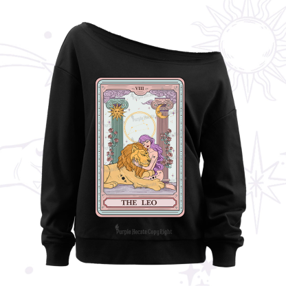 Purplehecate The Leo Goddess Tarot Off The Shoulder Sweatshirt