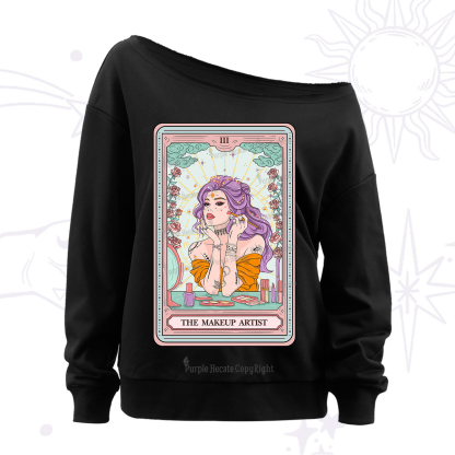Purplehecate The Makeup Artist Tarot Off The Shoulder Sweatshirt