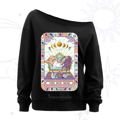 Purplehecate The Chill Dog Mom Off The Shoulder Sweatshirt