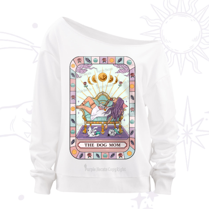 Purplehecate The Chill Dog Mom Off The Shoulder Sweatshirt