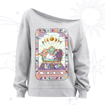 Purplehecate The Chill Dog Mom Off The Shoulder Sweatshirt